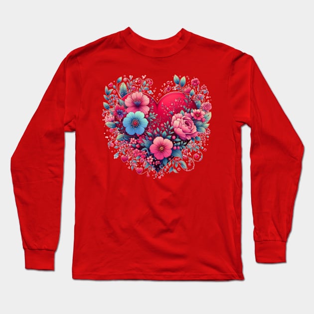 Coeur de fleur Long Sleeve T-Shirt by YuYu